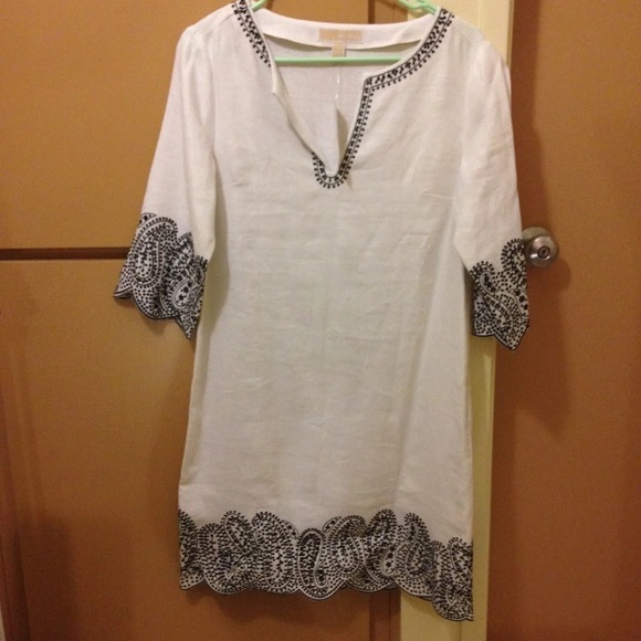 NWT Michael kors embroidered linen dress - Picture 5 of 5